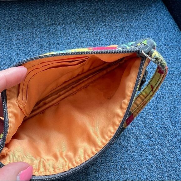 Vera Bradley Jazzy Blooms Wristlet Phone Case Wallet Purse Grey Floral Tropical - Picture 4 of 6